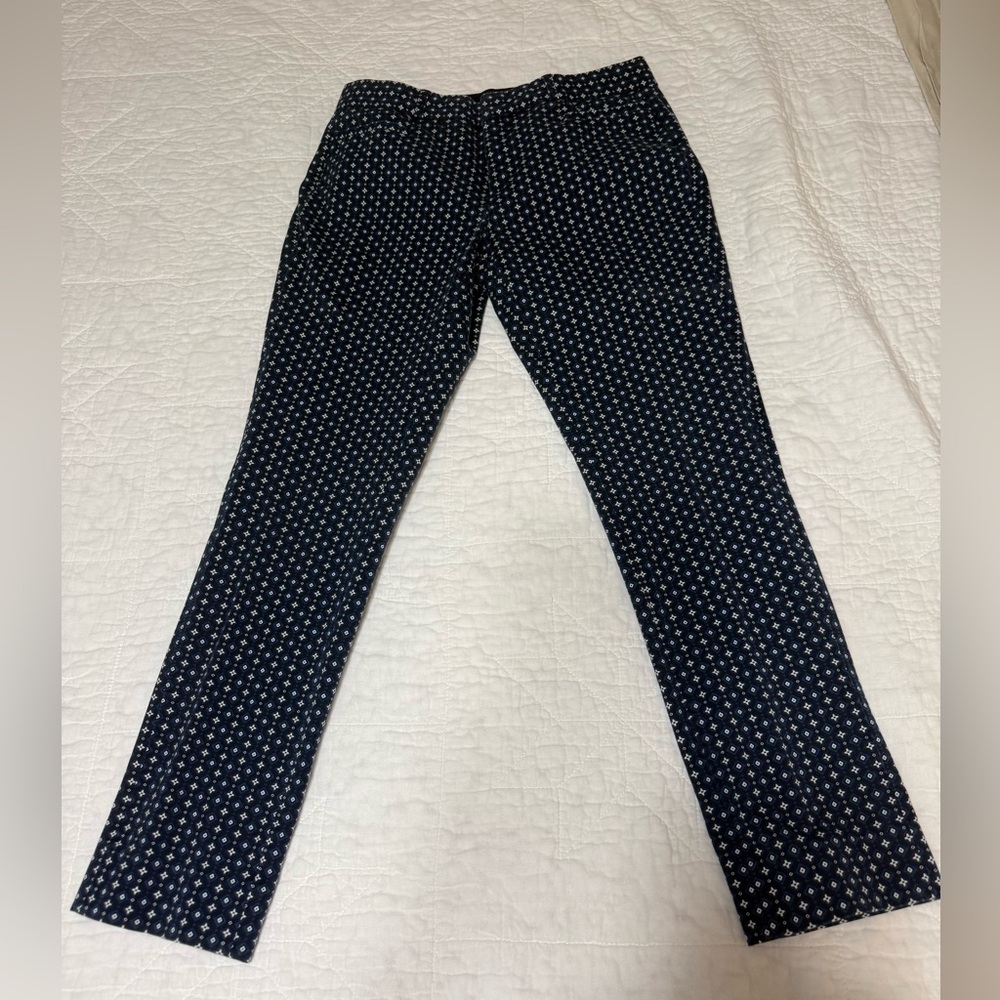 Women’s Navy Patterned Pants from Banana Republic